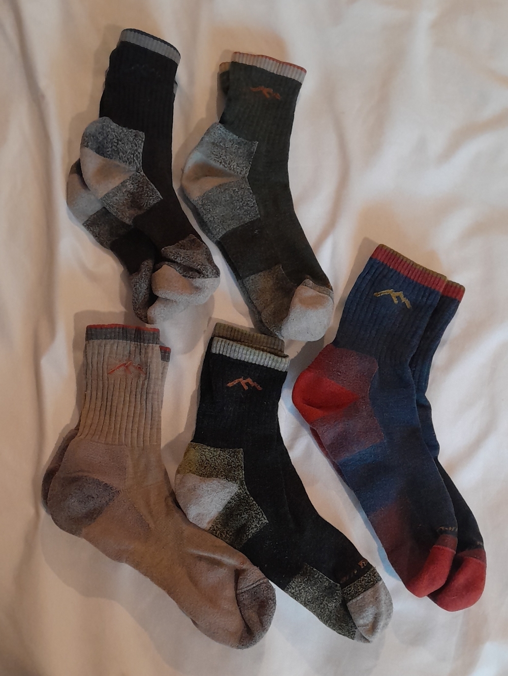 Darn Tough Hiker Trail Merino Wool Boot Socks - 5 Pairs, L